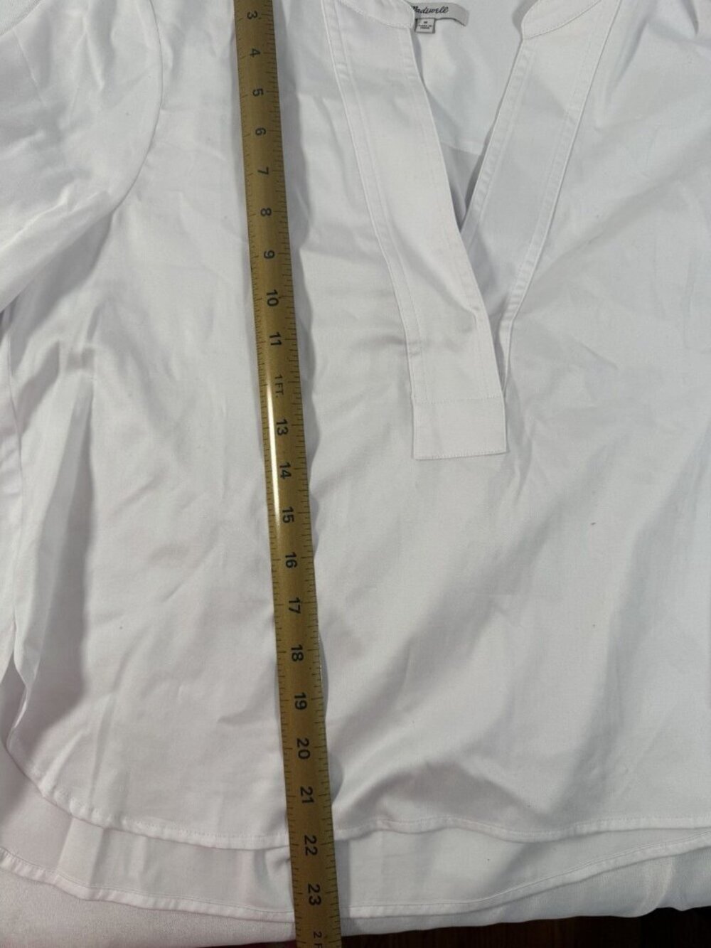Madewell V-Neck Long-Sleeve Top Coastal Boho Minimalist Medium - Picture 5 of 7